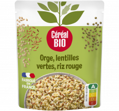 ORGE, LENTILLES VERTES, RIZ ROUGE au naturel