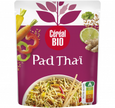 plat cuisiné PAD THAÏ citron, coriandre et sauce sriracha saveurs de thaïlande