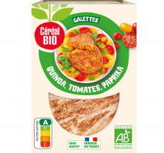 GALETTES CÉRÉALES quinoa, tomates paprika 