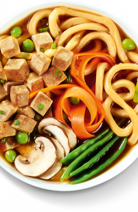RAMEN MAISON AU TOFU MARINÉ A LA JAPONAISE VÉGÉTAL VÉGÉTARIEN