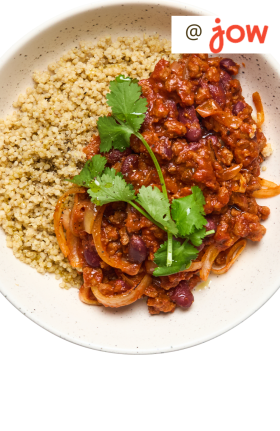 Image : Chili sin carne au haché végétal & quinoa