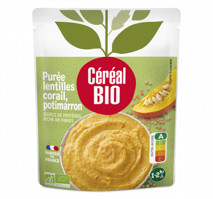 PUREE van koraallinzen en pompoen