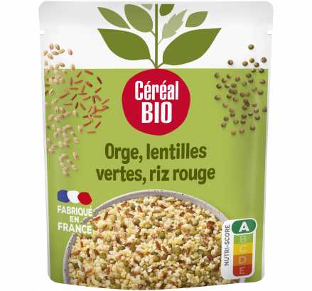 ORGE, LENTILLES VERTES, RIZ ROUGE au naturel