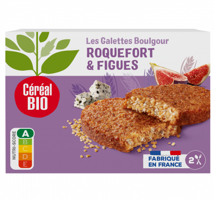 Galettes Boulgour de blé roquefort & figues