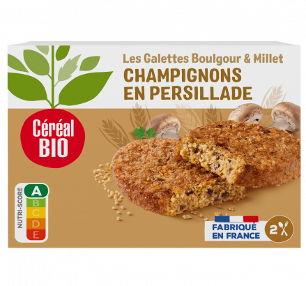 GALETTES MILLET & BOULGOUR aux champignons